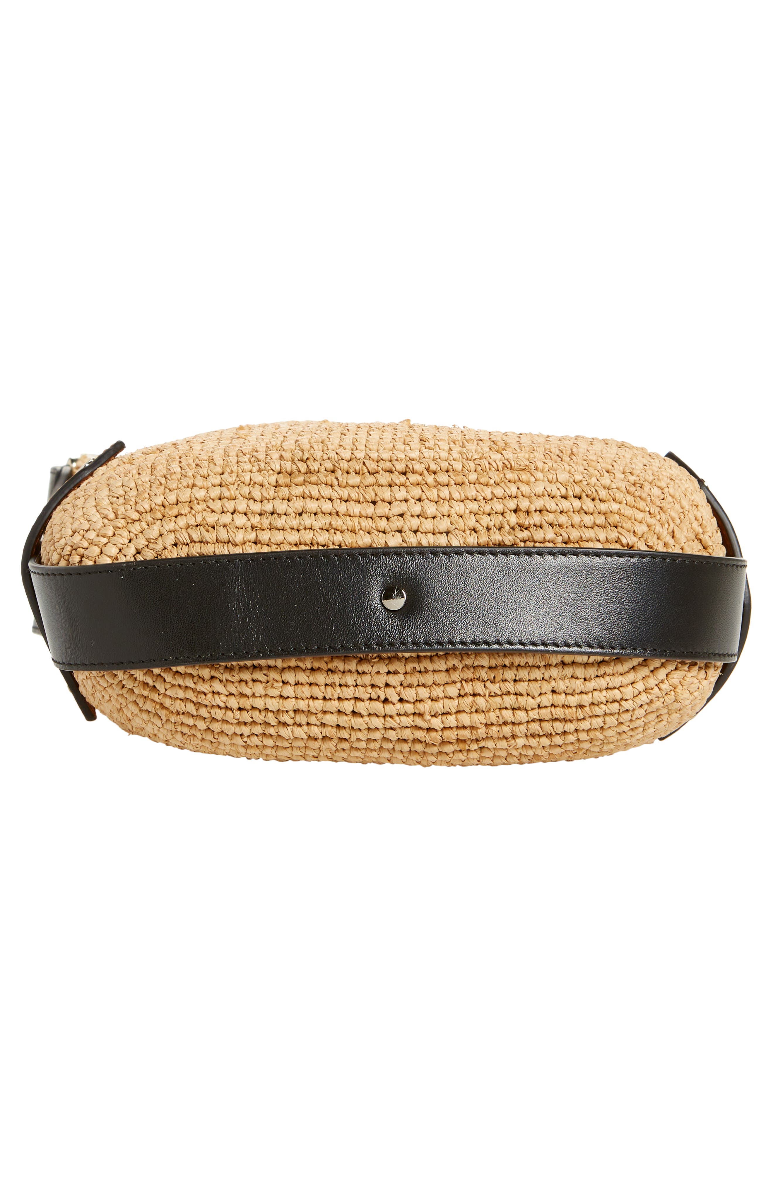 Mini Bayia Raffia Bucket Bag, Alternate, color, NATURAL/ COGNAC