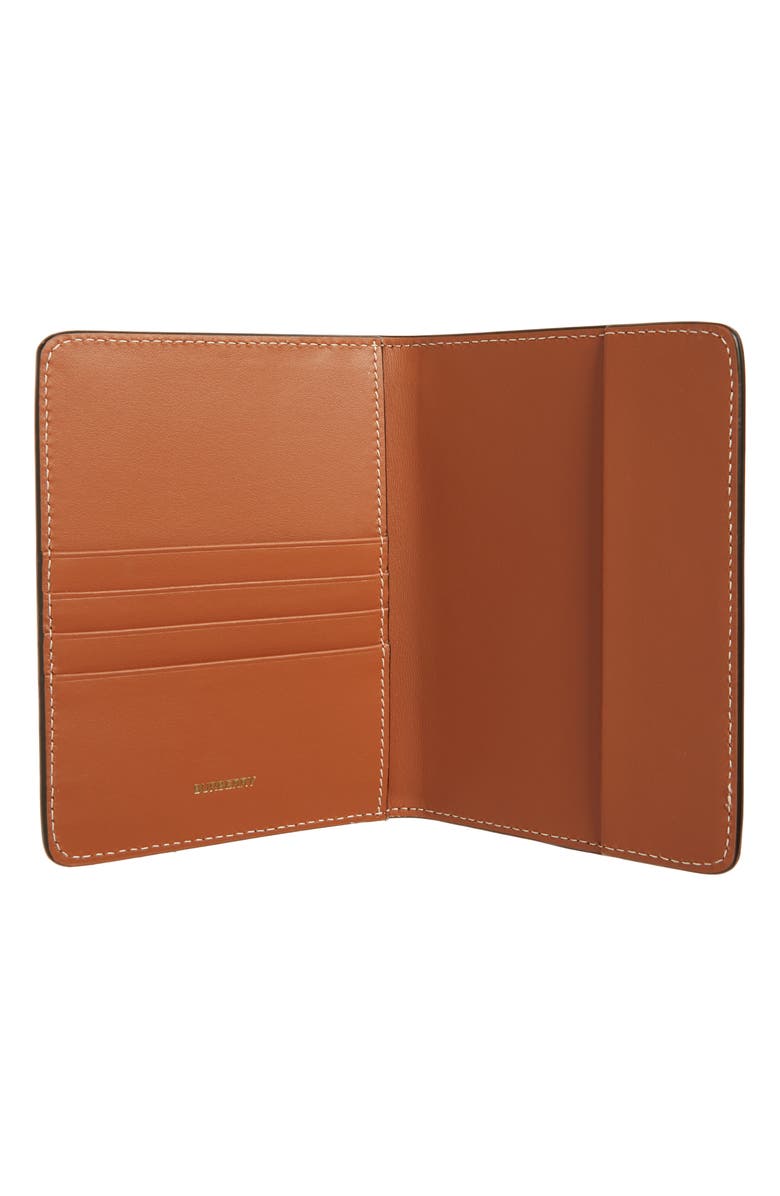 Burberry Vintage Check Coated Canvas & Leather Passport Wallet, Alternate, color,