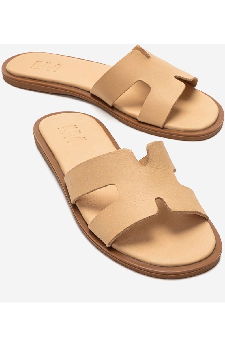 Forever & Always Shoes Biora Leather Slide, Main, color, Beige