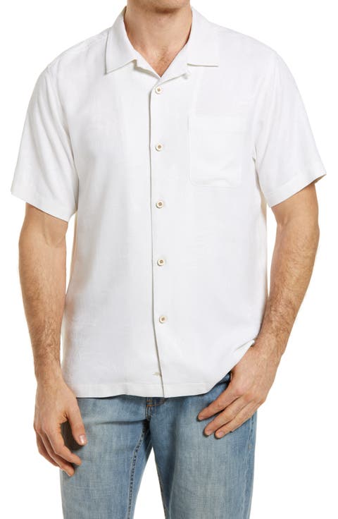 Tropic Isle Short Sleeve Button-Up Silk Camp Shirt