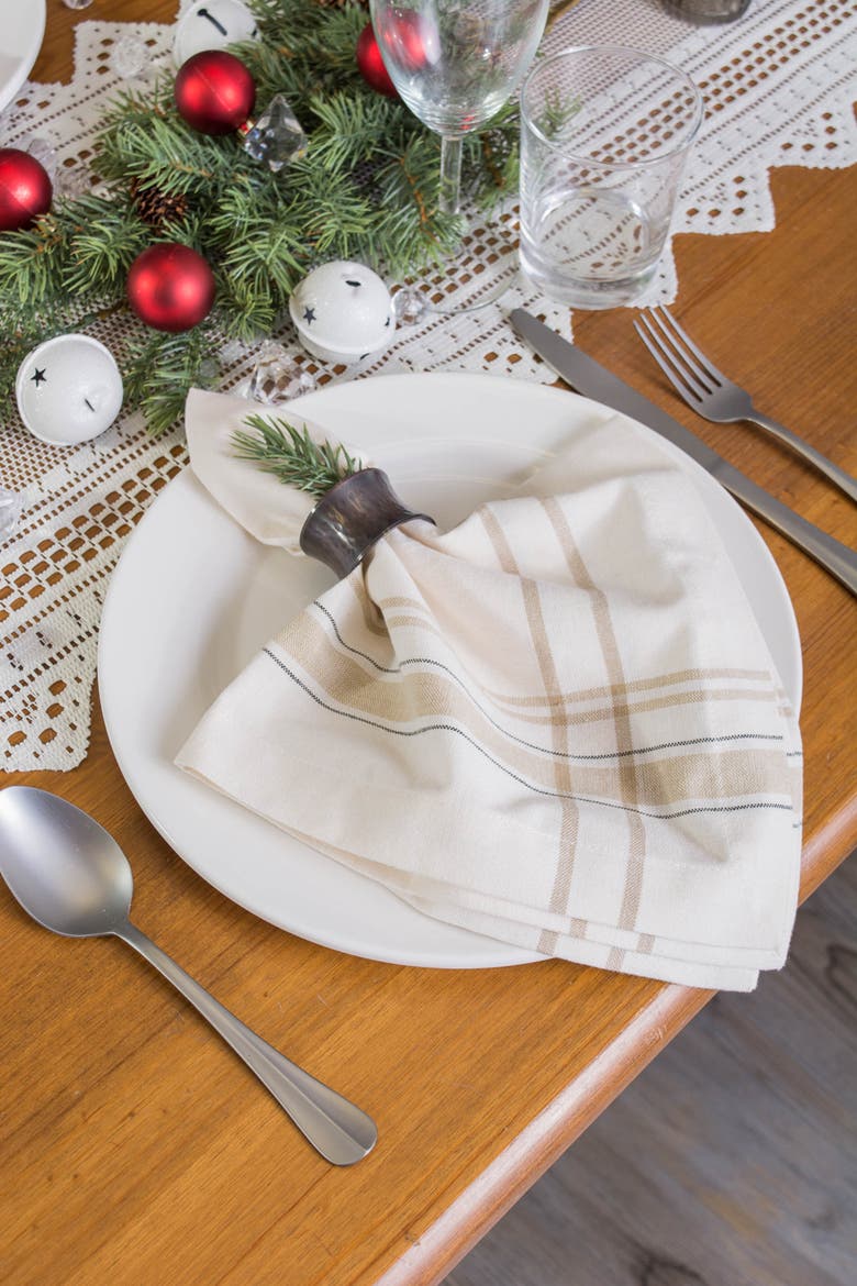 French Stripe Napkin Set/6, Alternate, color, Blue Chambray