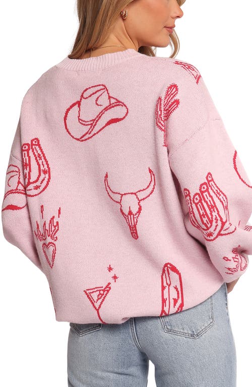 Petal And Pup Petal & Pup Jax Western Sweater In Pink