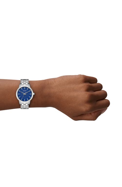 Tory Burch The Tory Bracelet Watch, 34mm In Silver/blue