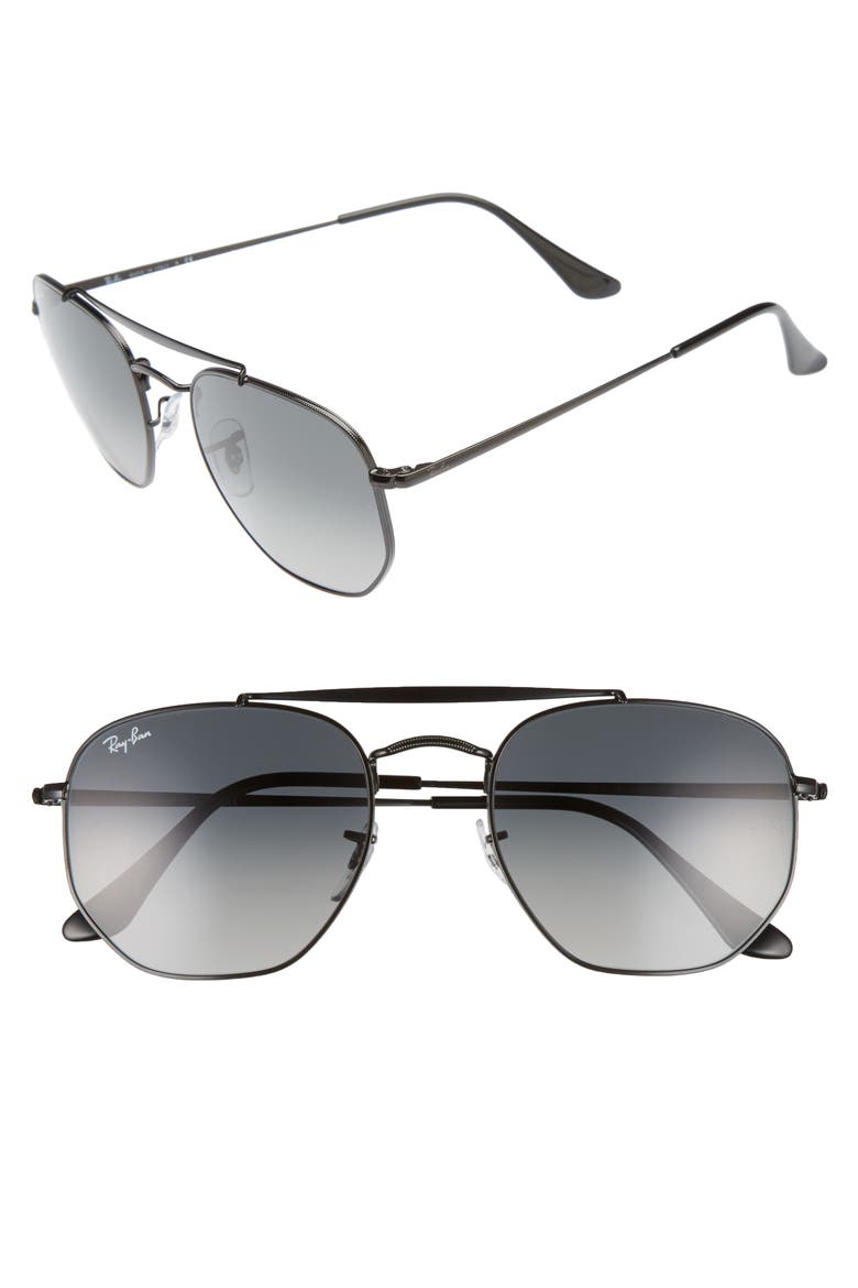 54mm Gradient Sunglasses, Main, color, BLACK