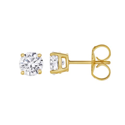 Valeria 14K Gold Lab Grown Round Solitaire Diamond Earrings - 1 Ct