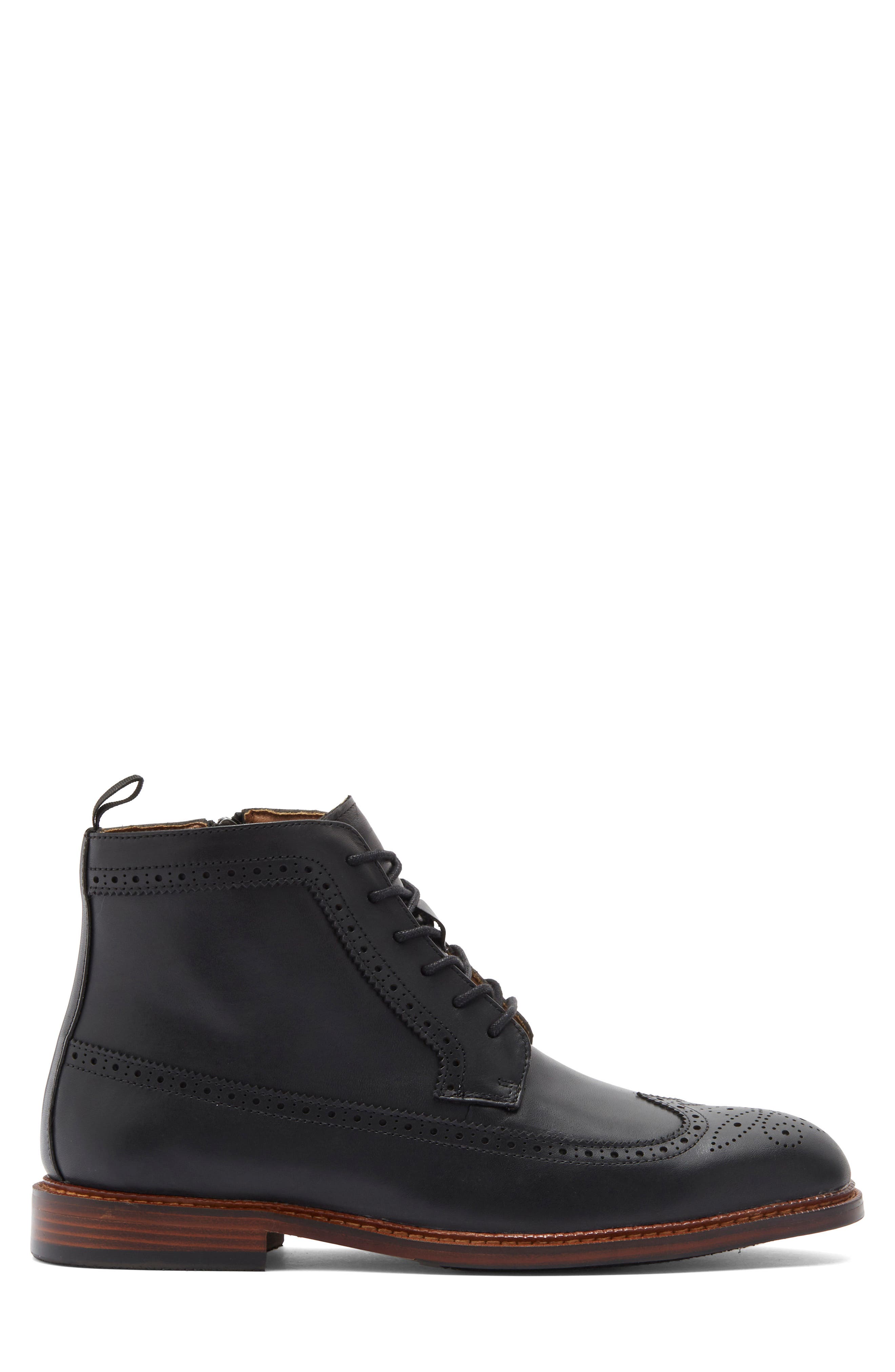 Steve Madden P-Ely Wingtip Boot, Alternate, color, Black