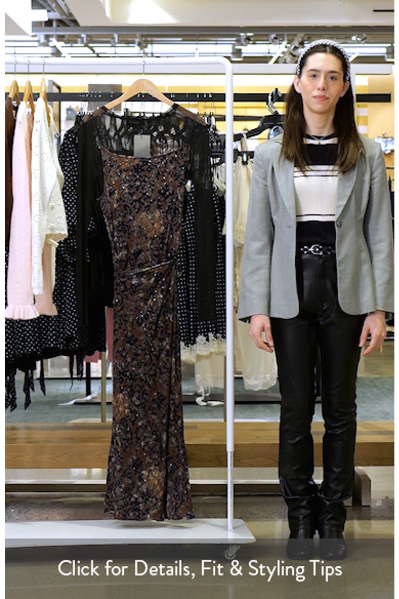 Metallic Mixed Print Long Sleeve Dress video