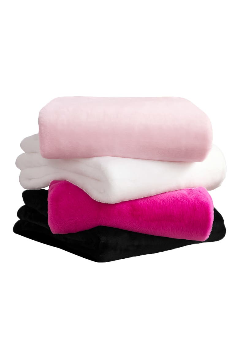 Plush Throw Blanket, Alternate, color, WHITE