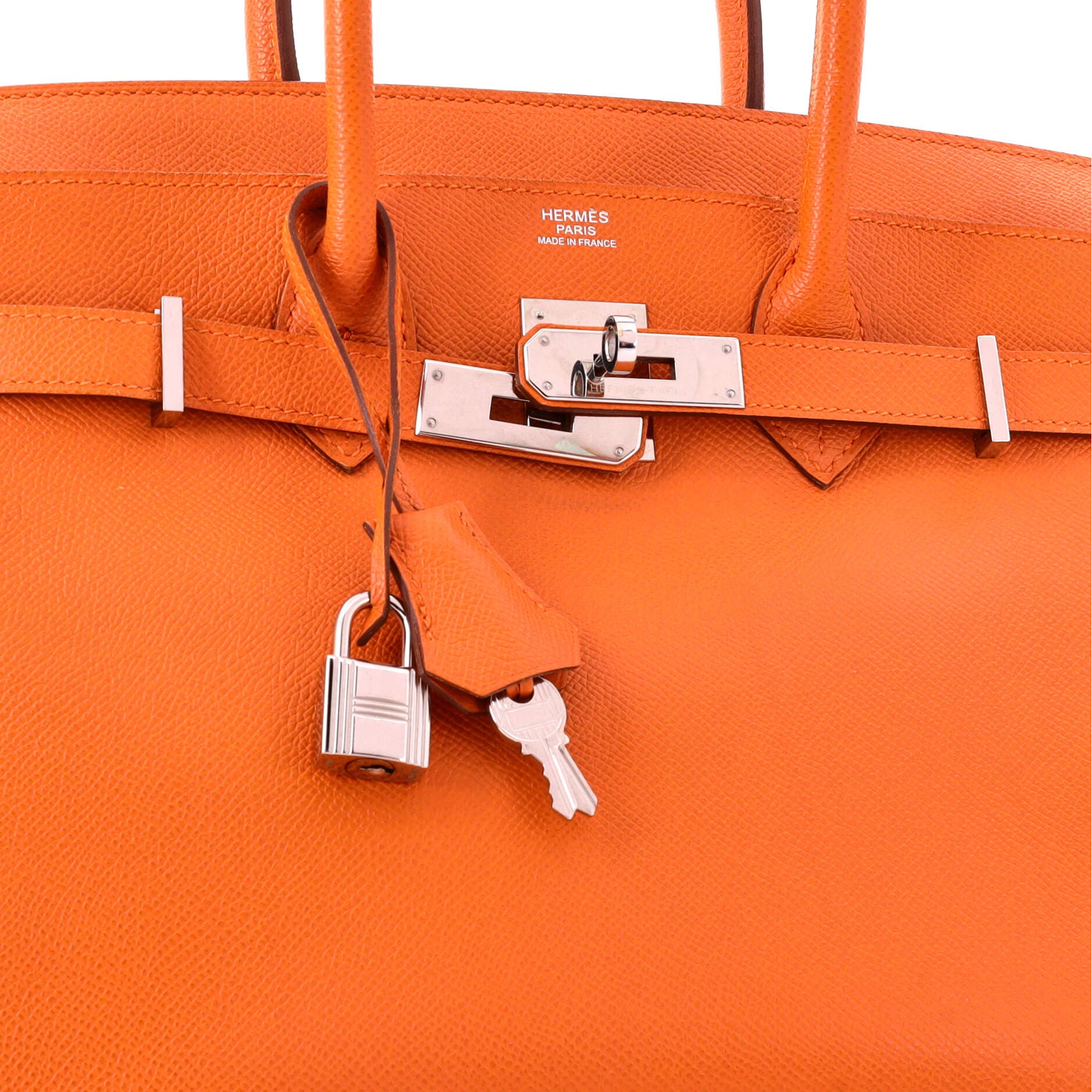 Birkin Handbag Orange Epsom with Palladium Hardware 30, Alternate, color, Orange H