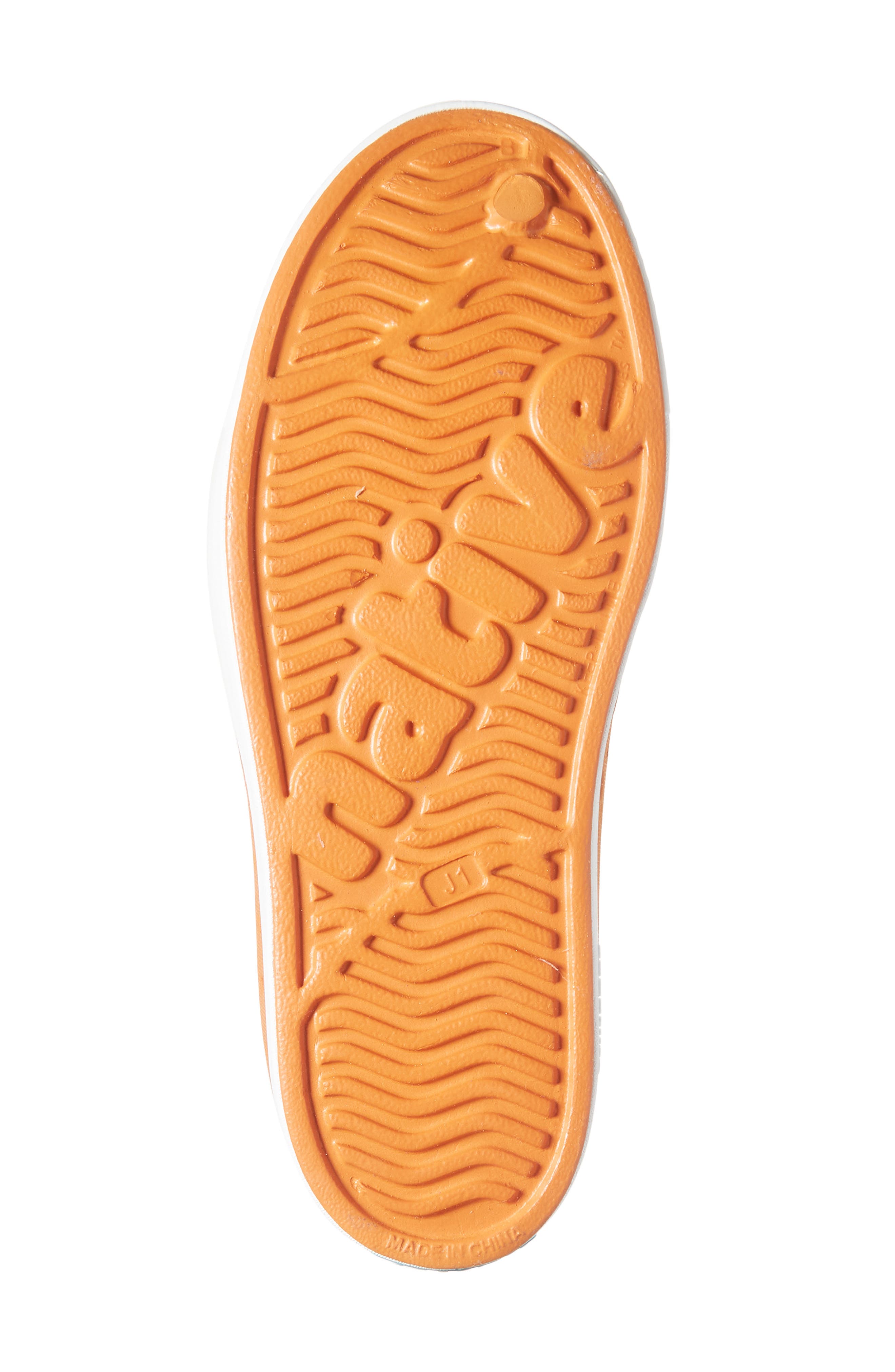 Native Shoes Kids' Jefferson Water Resistant Slip-On Sneaker, Alternate, color, Mars Orange/ Shell White