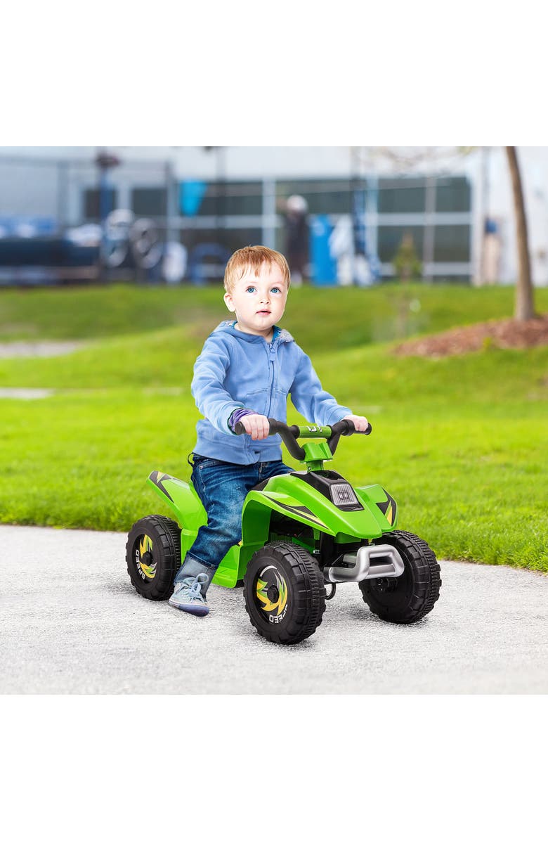 Aosom Kids Electric ATV, 6V, 4-Wheel, Forward/Reverse, Alternate, color, Green
