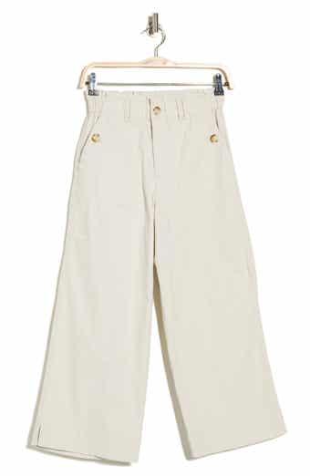 High Waist Crop Wide Leg Pants