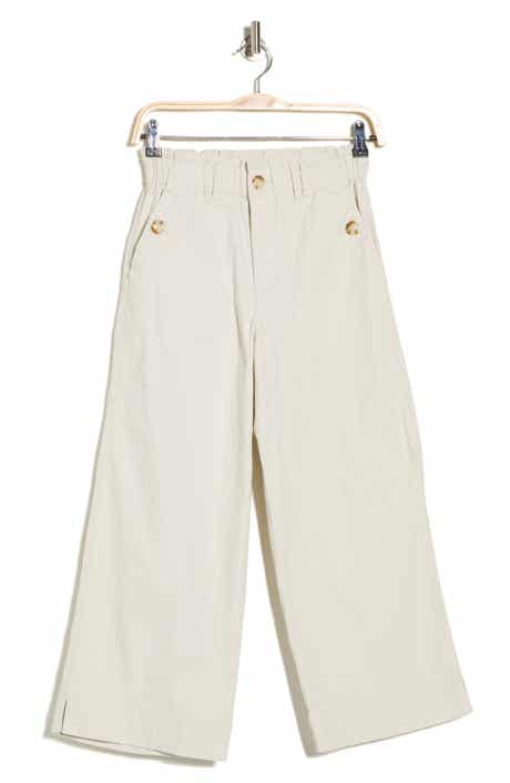 High Waist Crop Wide Leg Pants