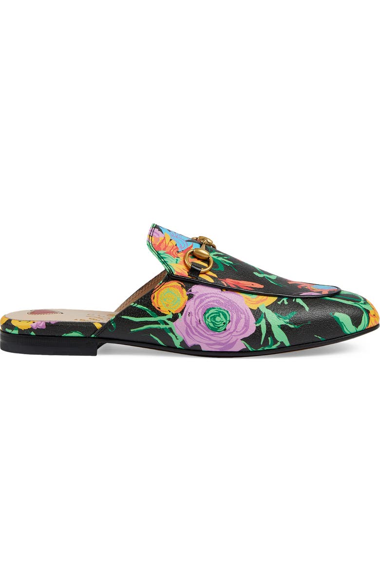 Gucci x Ken Scott Princetown Floral Print Loafer Mule, Alternate, color,