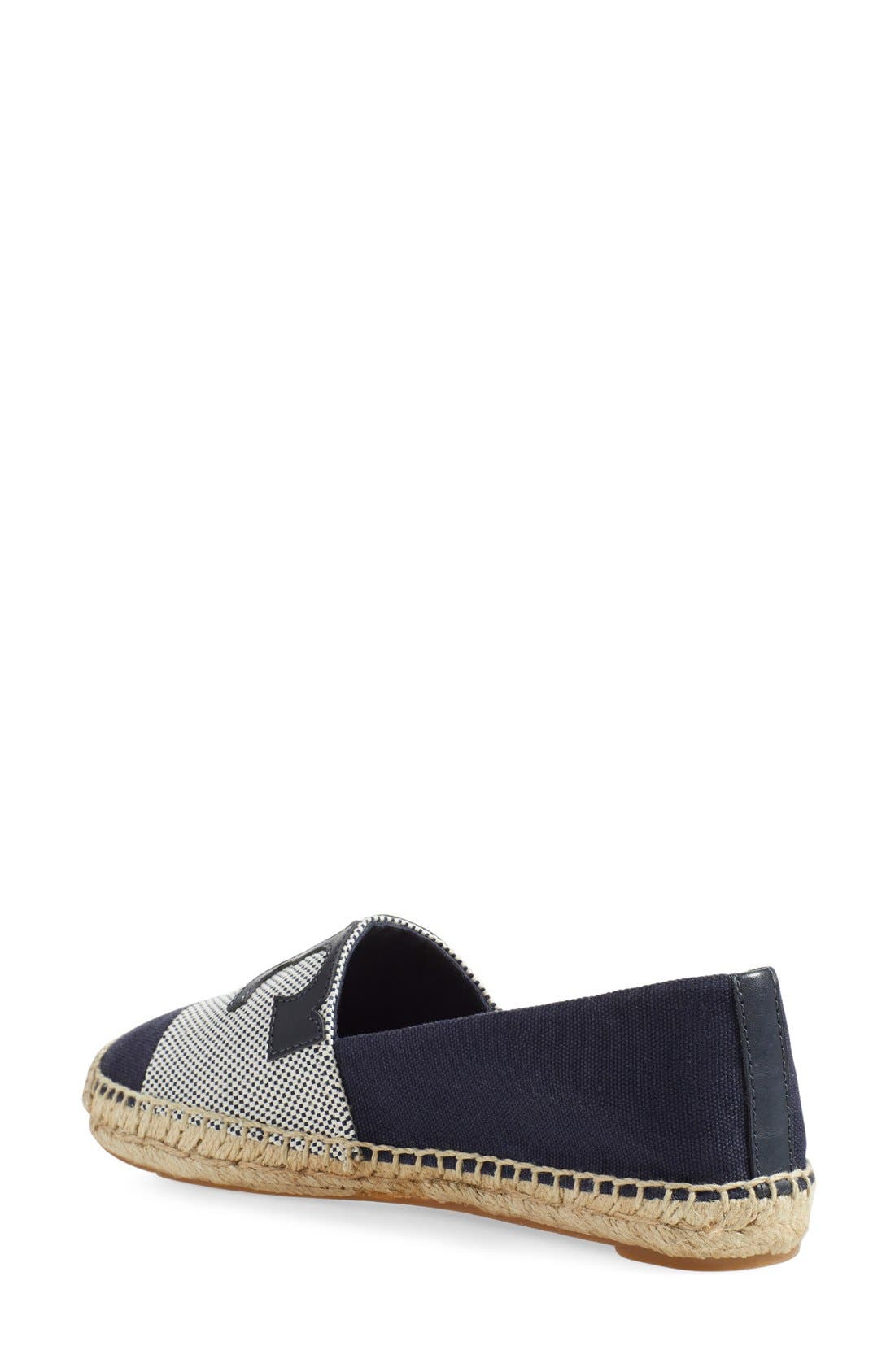 Canvas Espadrille, Alternate, color, SILVER/ TORY NAVY