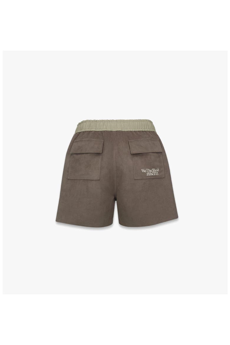 x We The Best Ultrasuede Shorts, Alternate, color, Taupe Grey