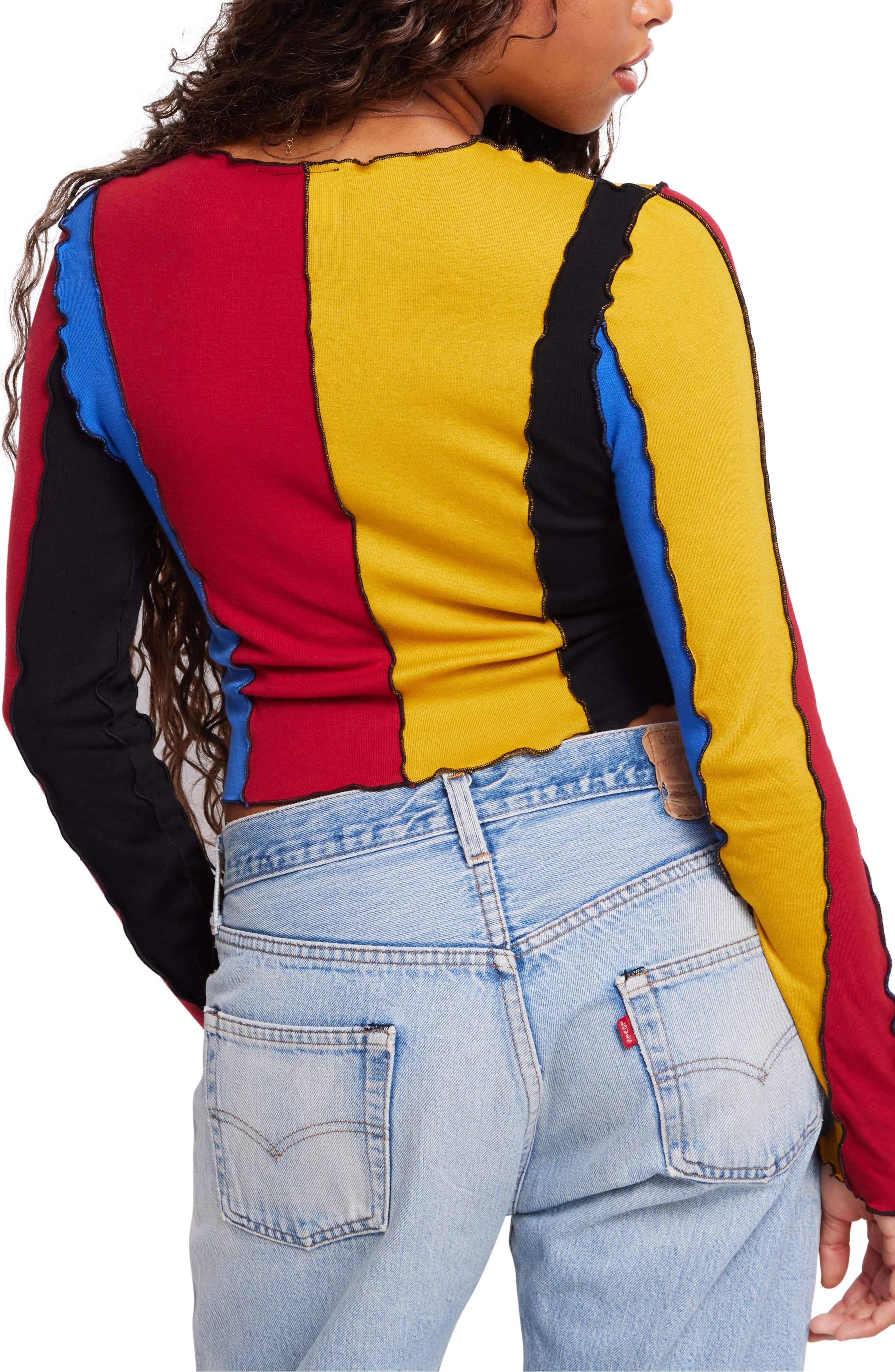 Samii Ryan x Disney Colorblock Lettuce Edge Top | Nordstromrack