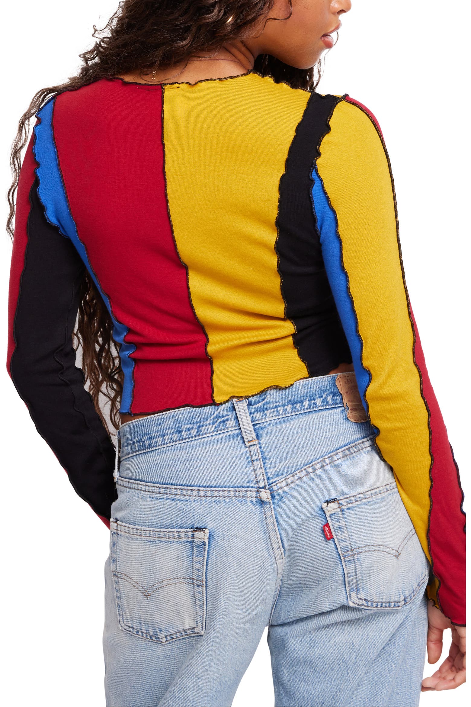 Samii Rinn Samii Ryan x Disney Colorblock Lettuce Edge Top | Nordstromrack
