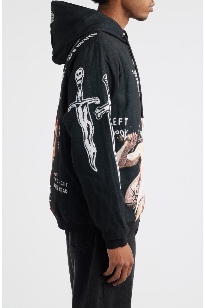 David vs Goliath Hoodie, Alternate, color, BLACK