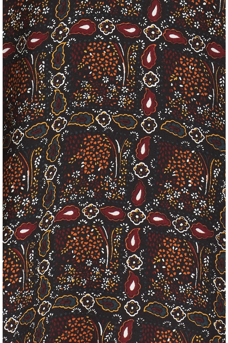 'Hayley' Tiered Print Silk Dress, Alternate, color, BROWN MULTI