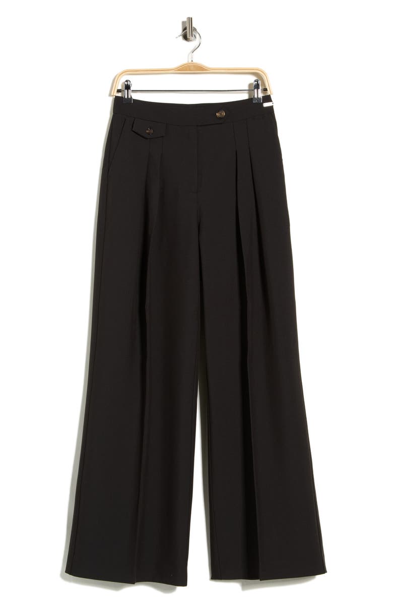 Barbour Francis High Waist Wide Leg Pants, Main, color, Black