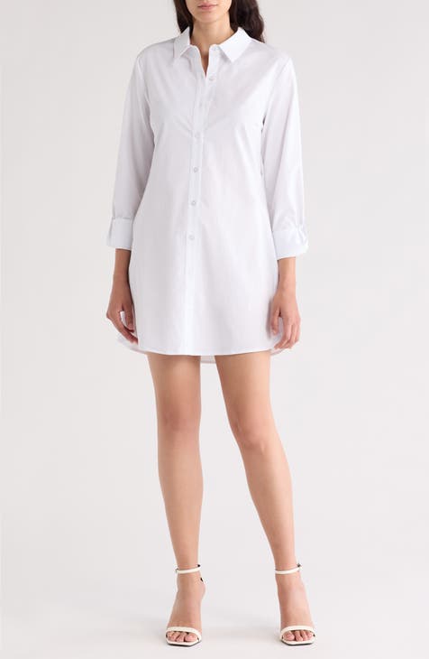 Long Sleeve Poplin Shirtdress