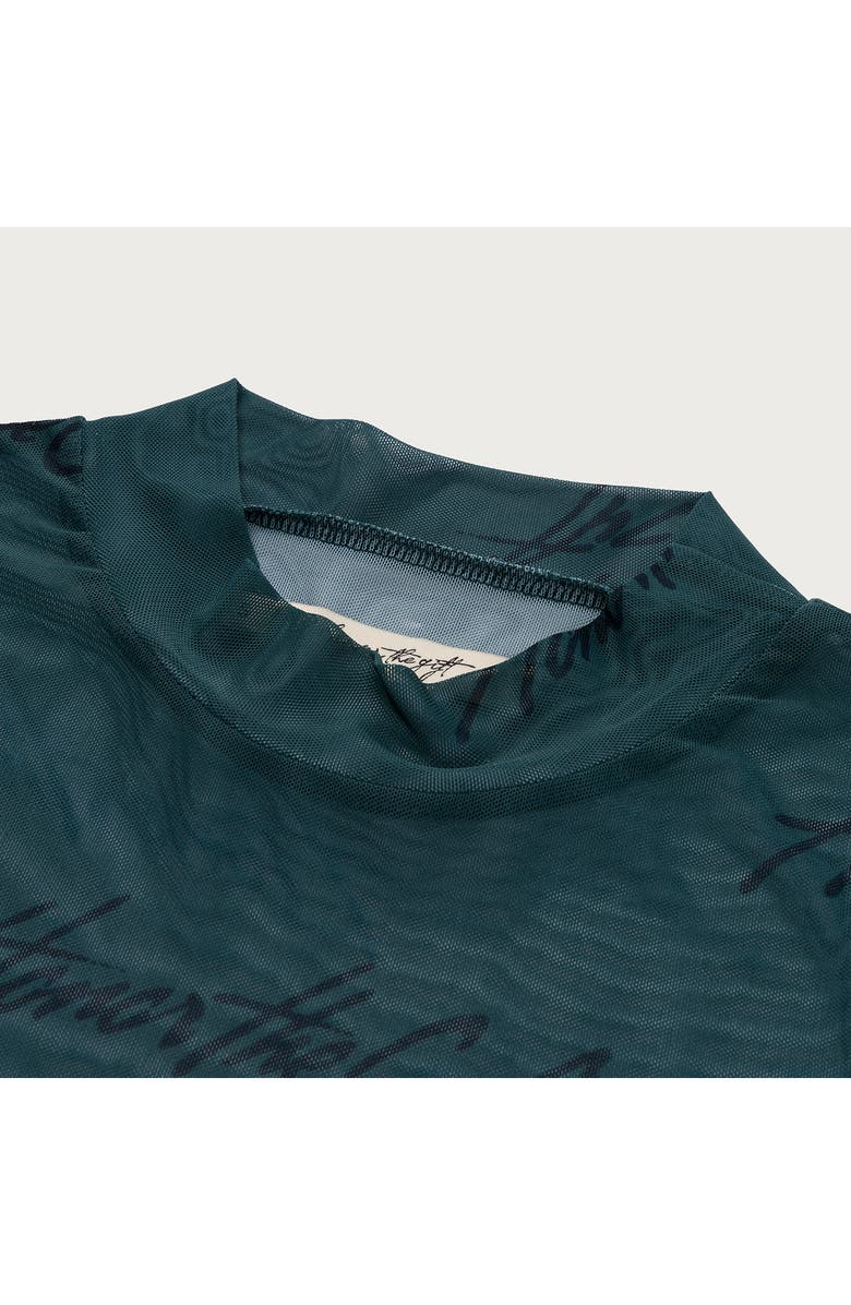 HONOR THE GIFT Burnout Graphic Mock Neck, Alternate, color, Green