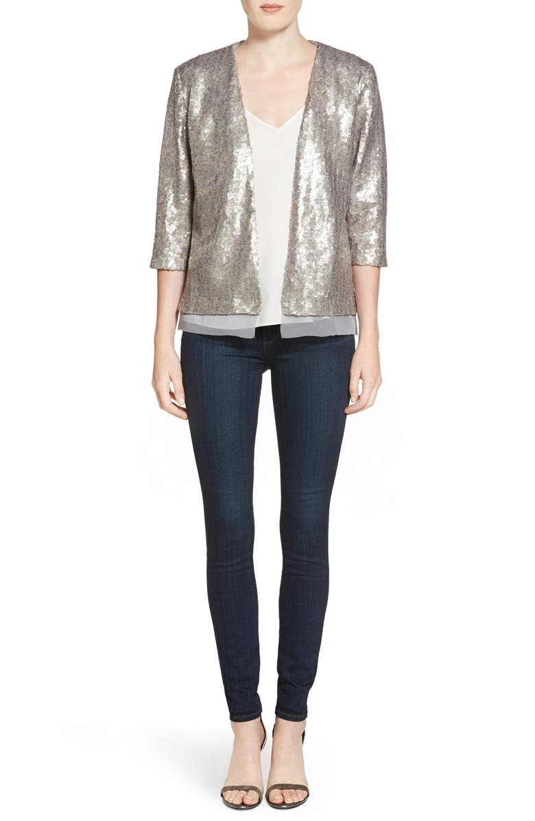 Chelsea28 Sequin Jacket, Alternate, color,