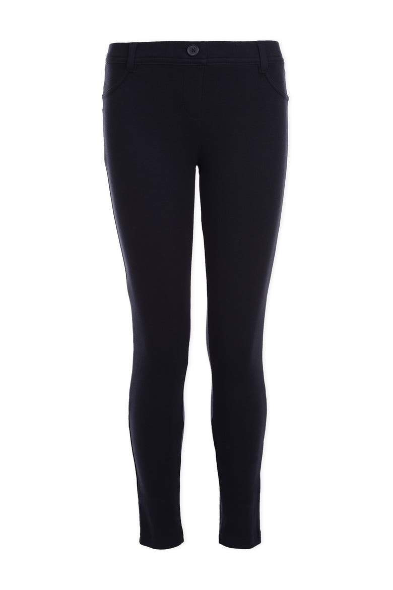 Knit Uniform Jeggings, Main, color, NAVY