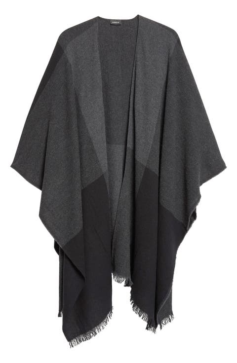 Check Wool & Cashmere Cape
