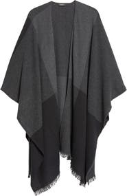 Akris Check Wool & Cashmere Cape