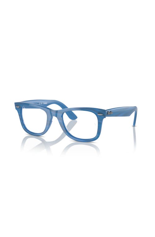 Ray Ban Ray-ban 50mm Square Optical Glasses In Blue