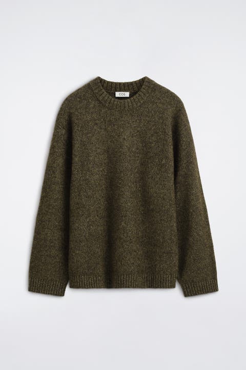 Oversized Alpaca-Blend Crew-Neck Sweater