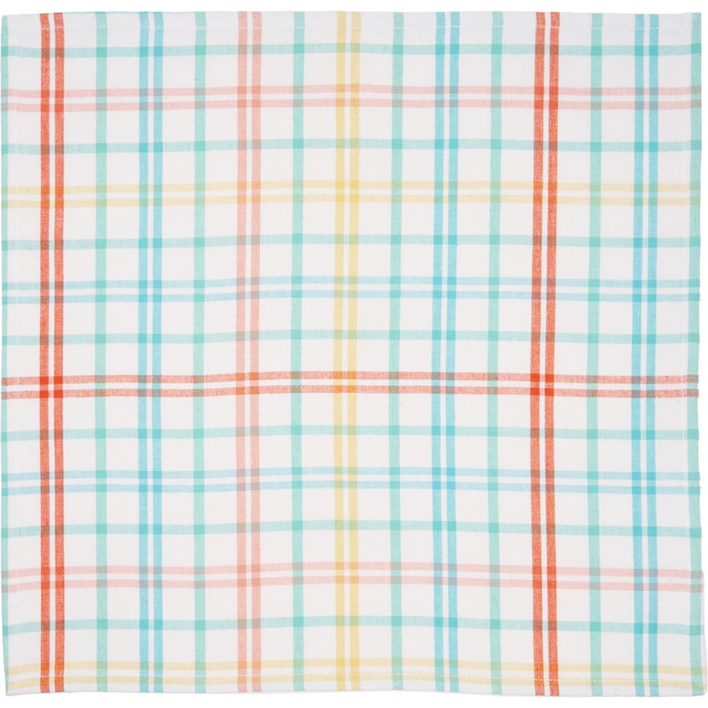 C & F Home C&f Home Easter Bunny Trail Plaid Cloth Napkin Springs Set Of 6 In Multi