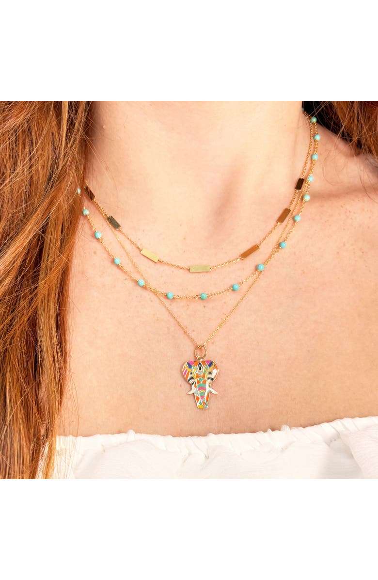 The Lovery Fine Jewelry Gold Bar Chain Necklace, Alternate, color, Gold