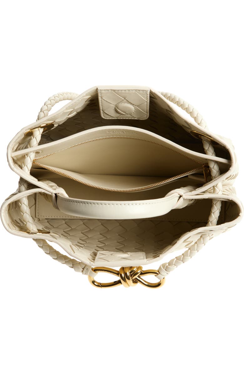 Bottega Veneta Small Andiamo Intrecciato Shoulder Bag, Alternate, color, 9211 Sea Salt-M B-Sea Sa