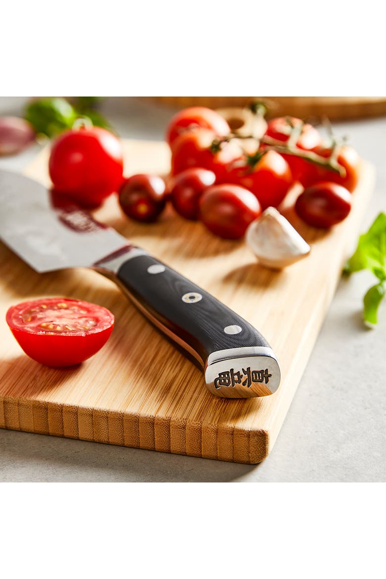 KIYOSHI® 5"  Santoku, Alternate, color, Silver