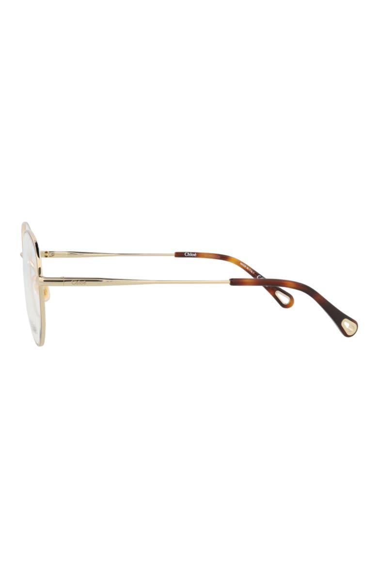 52mm Round Optical Glasses, Alternate, color, GOLD GOLD TRANSPARENT