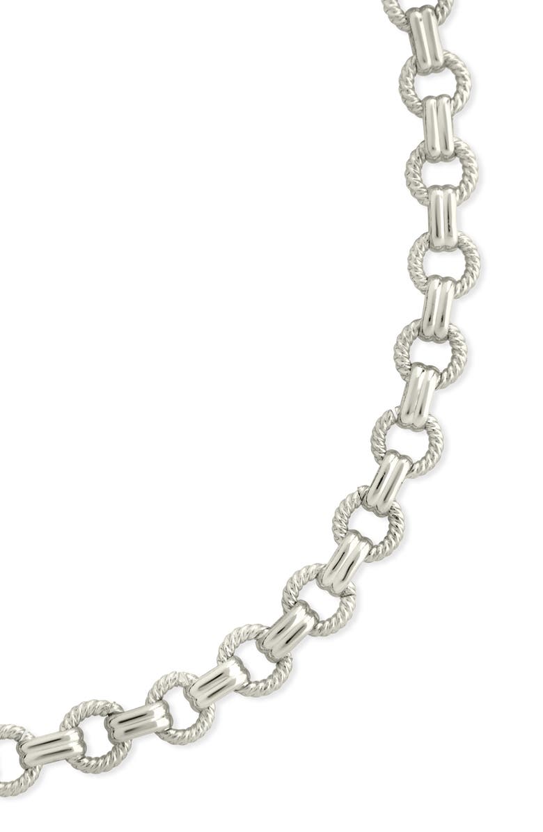Sterling Forever Parker Textured Chain Bracelet, Alternate, color, 