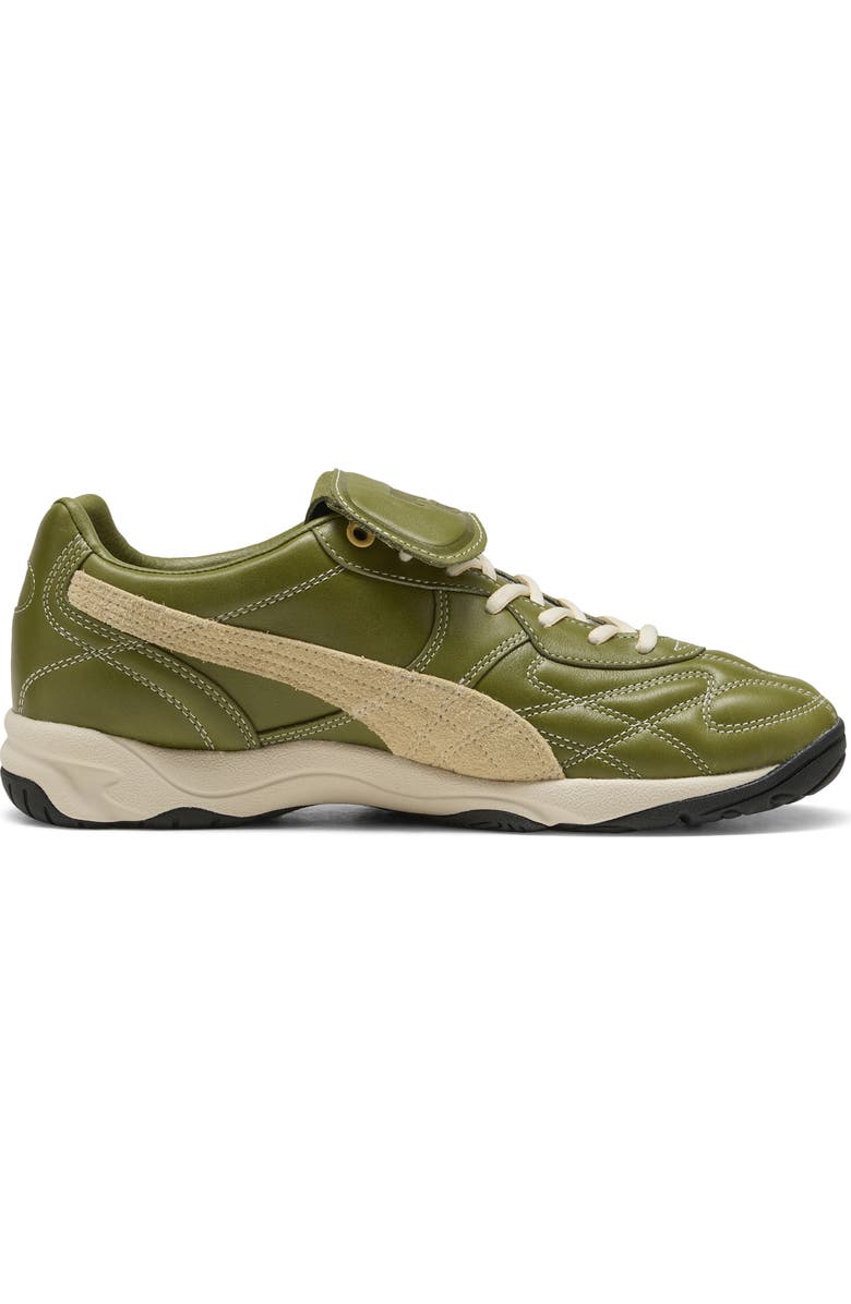 PUMA King Indoor Mix Soccer Sneaker, Alternate, color, Olive Green/ Light Straw