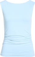 Open Edit Boat Neck Sleeveless Top