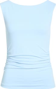 Open Edit Boat Neck Sleeveless Top