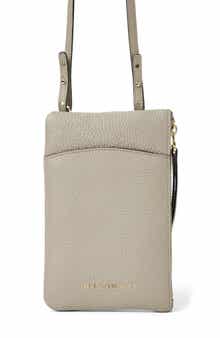 Bruno Magli Serena Leather Zip Pouch Lanyard