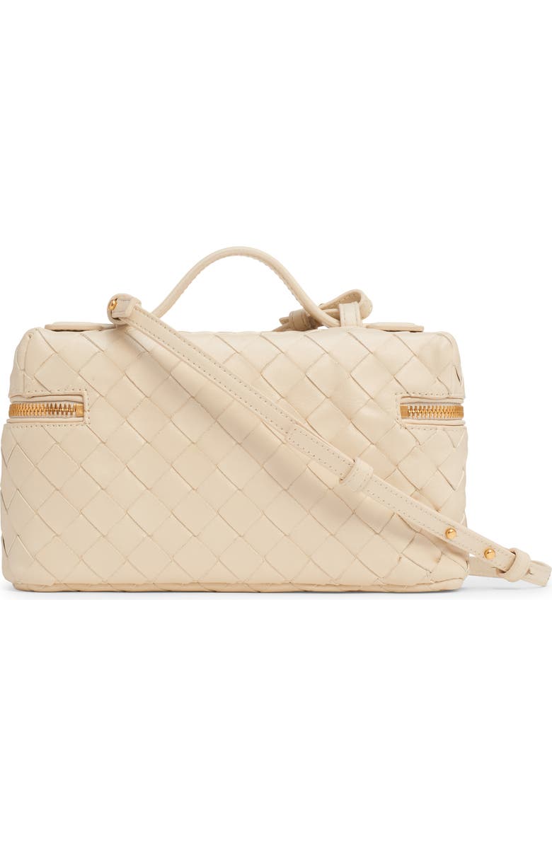Bottega Veneta Bang Bang Intrecciato Suede Vanity Case, Alternate, color, Ecru-Gold