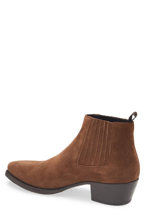 Prada Elastic-gusset Pointed-toe Boots In Brown