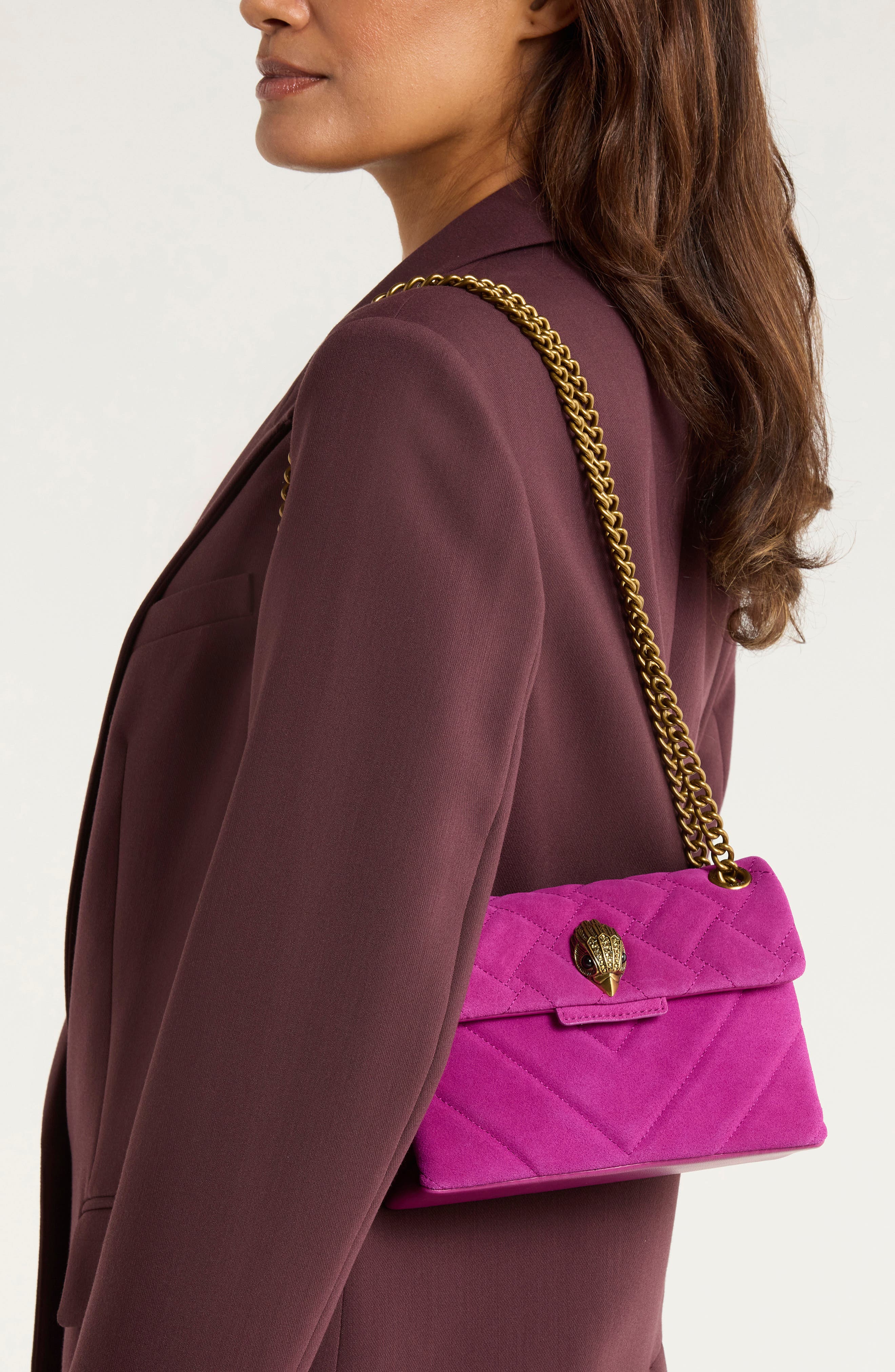 Kurt Geiger London Mini Kensington Leather Convertible Shoulder Bag, Alternate, color, 