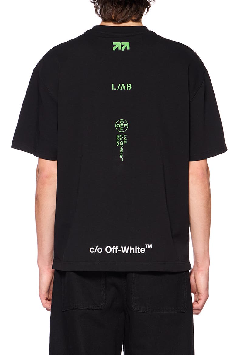 Off Stacked Cotton Graphic T-Shirt, Alternate, color, BLACK