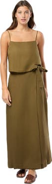 Onia Air Linen Maxi Wrap Skirt