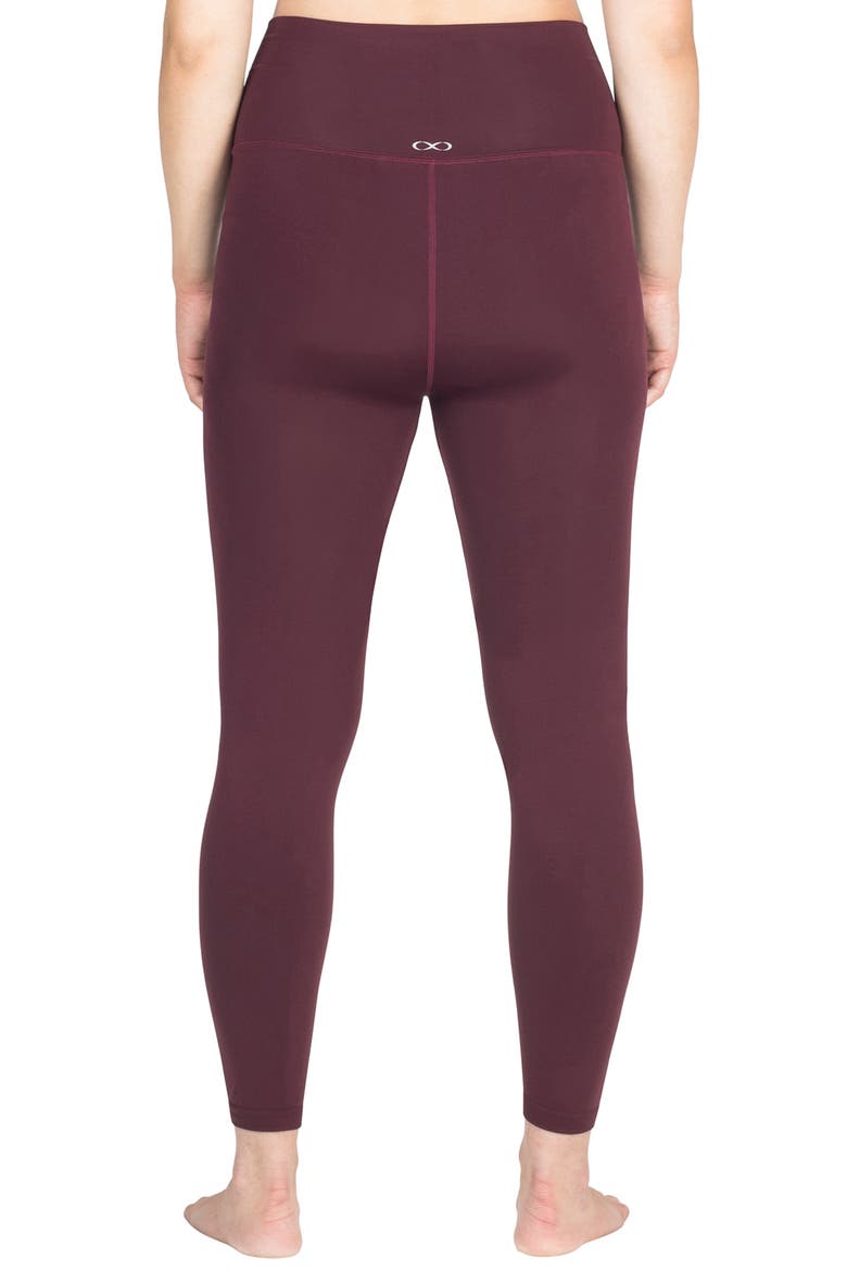 Seamless Yoga Maternity Leggings, Alternate, color, BURGUNDY