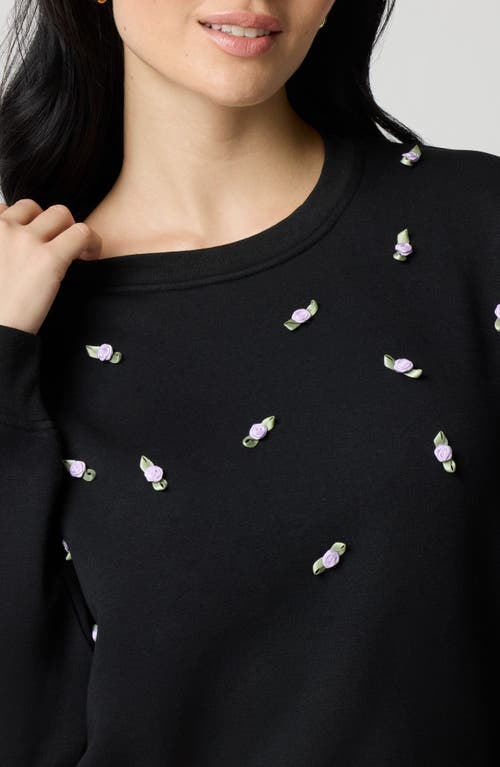 Florence By Mills Rosette Oversize Pullover In Black